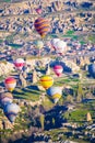 Colorful Hot Air Balloons over Cappadocia Turkey Royalty Free Stock Photo